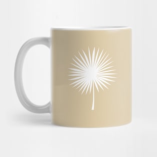 White Fan Palm Leaf Mug